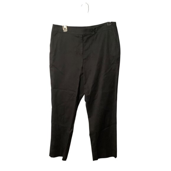 Faconnable Women Size 8 Black Stretch Cotton Blend Dress Pants - Picture 1 of 7